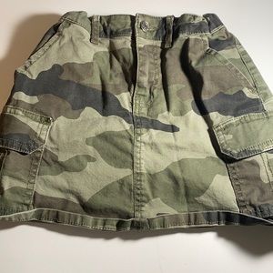 camo denim skirt